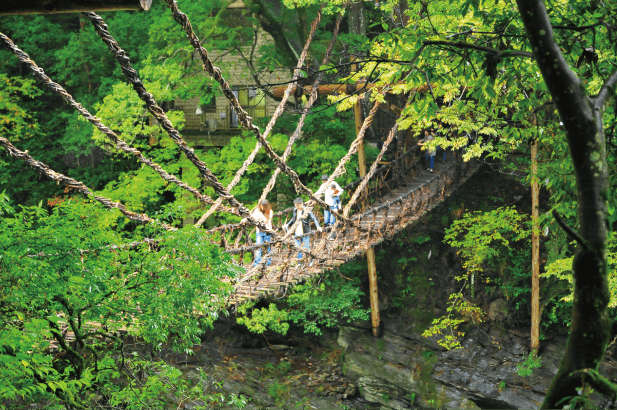 祖谷のかずら橋（国指定重要有形民俗文化財）