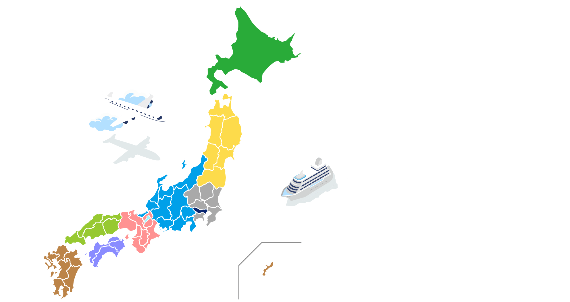 แผนที่ประเทศญี่ปุ่น